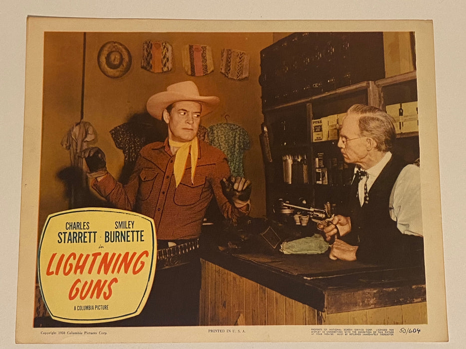 1950 Lightning Guns Lobby Card 11x14 Charles Starrett, Gloria Henry   - TvMovieCards.com