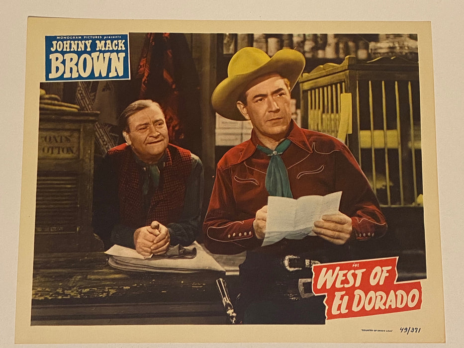 1949 West of El Dorado Lobby Card 11x14 Johnny Mack Brown, Max Terhune, Reno Bro   - TvMovieCards.com