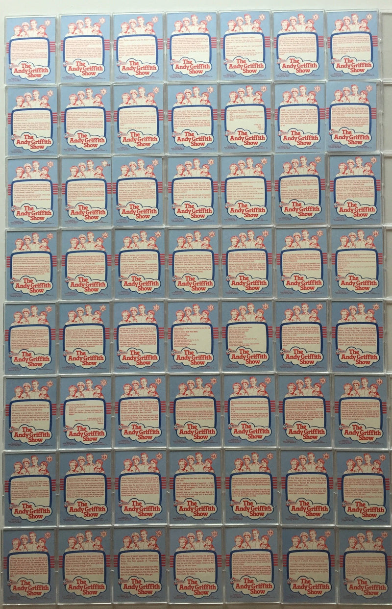 Andy Griffith Show Series 1 Sealed Factory Card Set 110 Cards Pacific 1990   - TvMovieCards.com