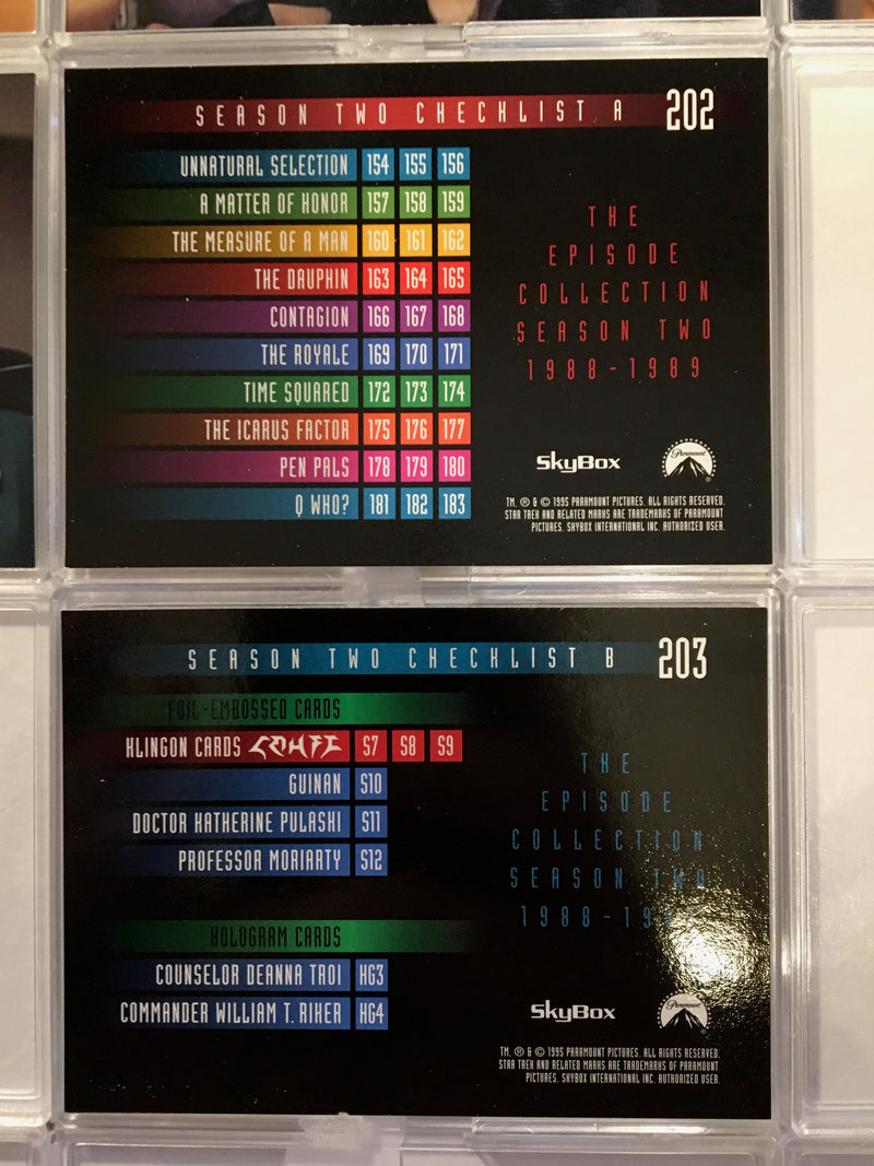 Star Trek TNG The Next Generation Season 2 (96) Trading Base Card Set 1994   - TvMovieCards.com