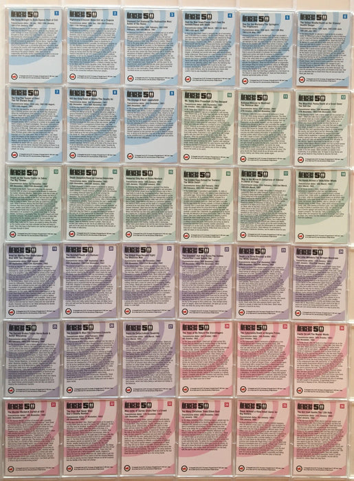 Avengers TV 50th Anniversary Base Card Set 72 Cards Unstoppable Cards - TvMovieCards.com