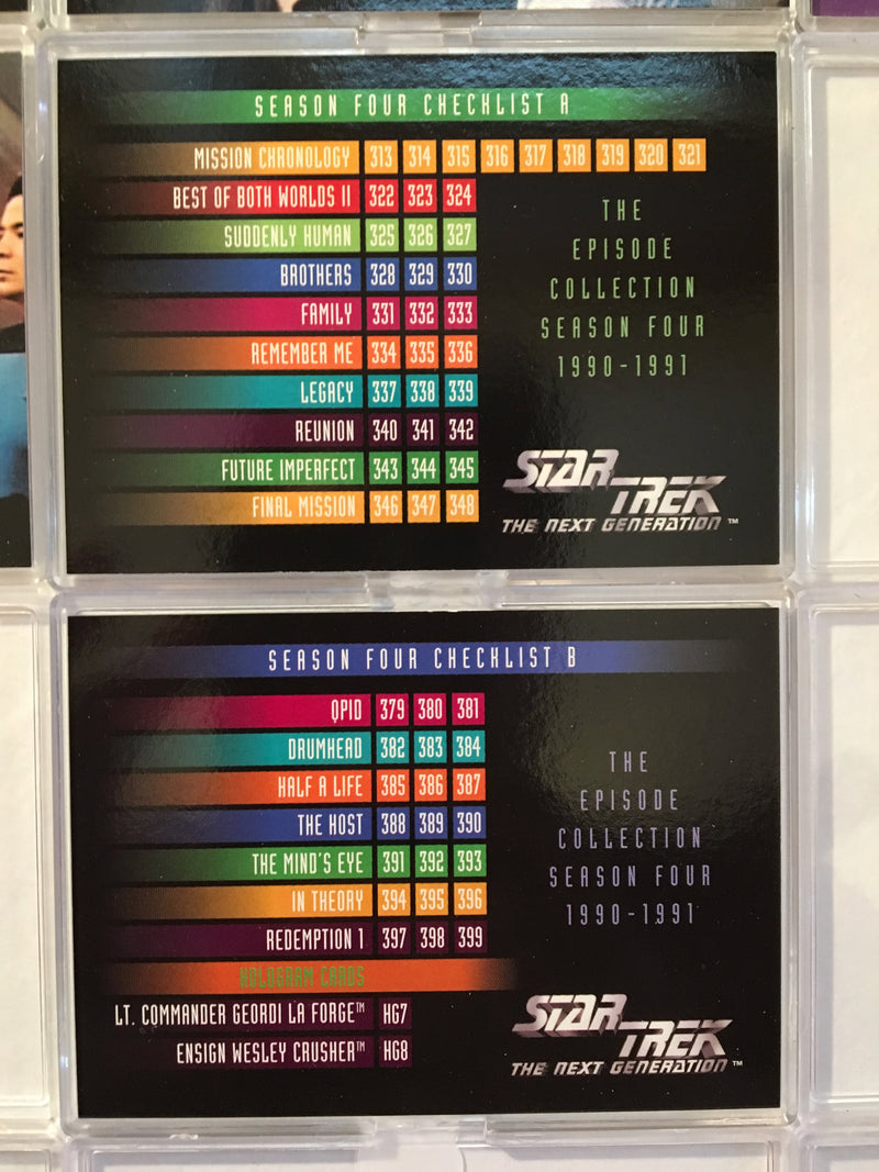 Star Trek TNG The Next Generation Season 4 (108) Trading Base Card Set 1996   - TvMovieCards.com