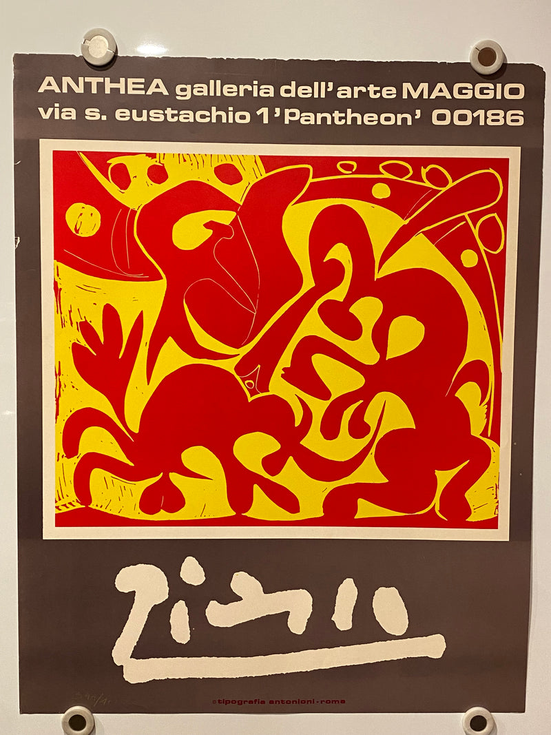 1970s Pablo Picasso Anthea Galleria dell'arte Maggio Lithograph Poster   - TvMovieCards.com