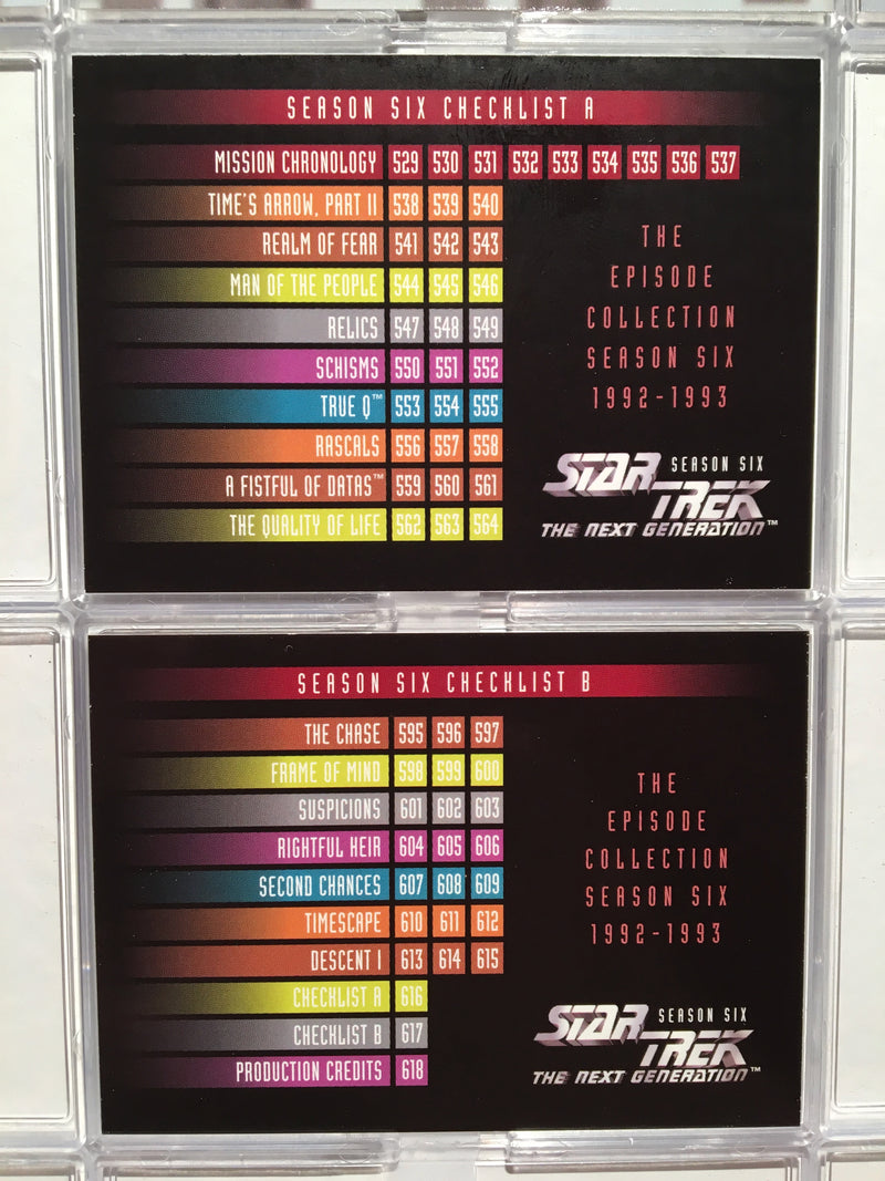 Star Trek TNG The Next Generation Season 6 (108) Trading Base Card Set 1997   - TvMovieCards.com