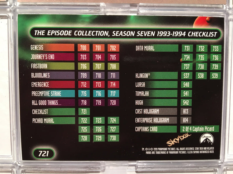 Star Trek TNG The Next Generation Season 7 (108) Trading Base Card Set 1997   - TvMovieCards.com