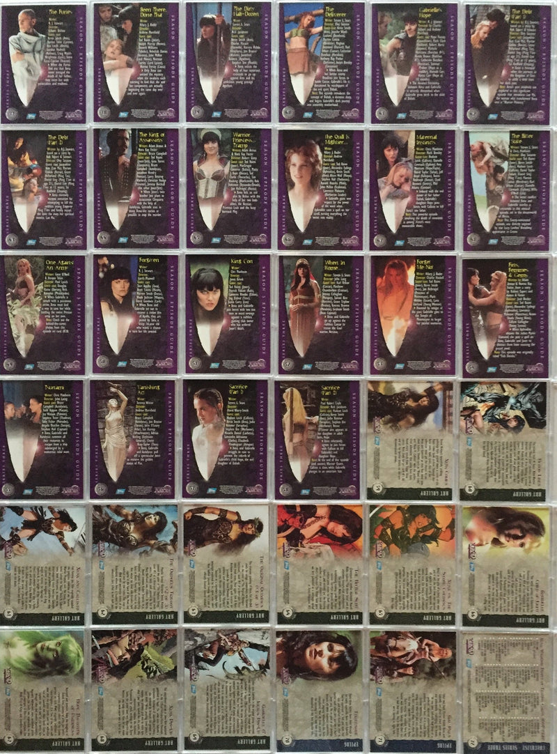 Xena Series III Three Topps Base Card Set 72 cards 1999 - TvMovieCards.com