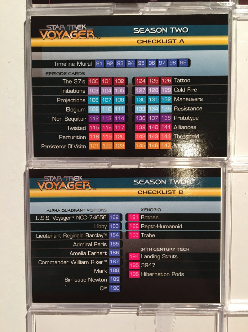 Star Trek Voyager - Season 2 (100) Trading Base Card Set 1997   - TvMovieCards.com