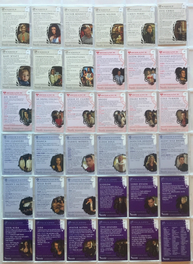 Charmed Conversations Base Card Set 72 Cards 1 thru 72   - TvMovieCards.com