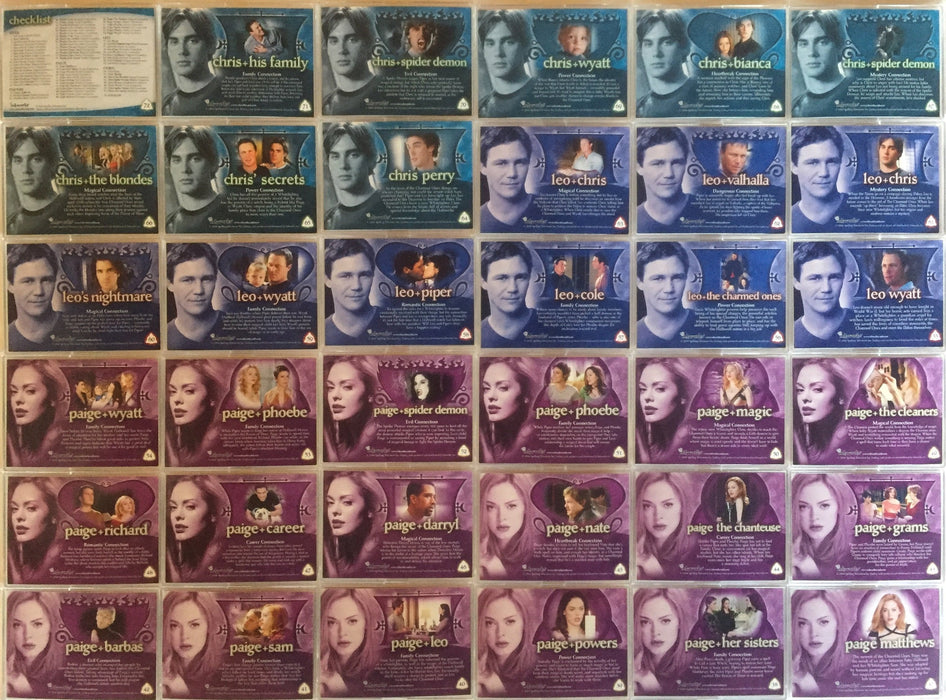 Charmed Connections Foil Base Card Set 72 Cards 1 thru 72   - TvMovieCards.com