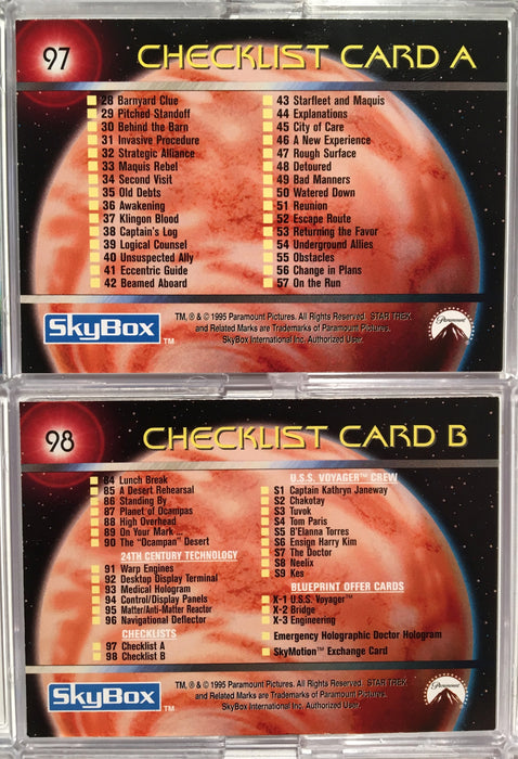 Star Trek Voyager - Season 1 Series 1 (98) Trading Base Card Set 1995   - TvMovieCards.com