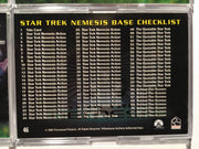 Star Trek Nemesis (72) Complete Trading Base Card Set Rittenhouse Archives 2002   - TvMovieCards.com