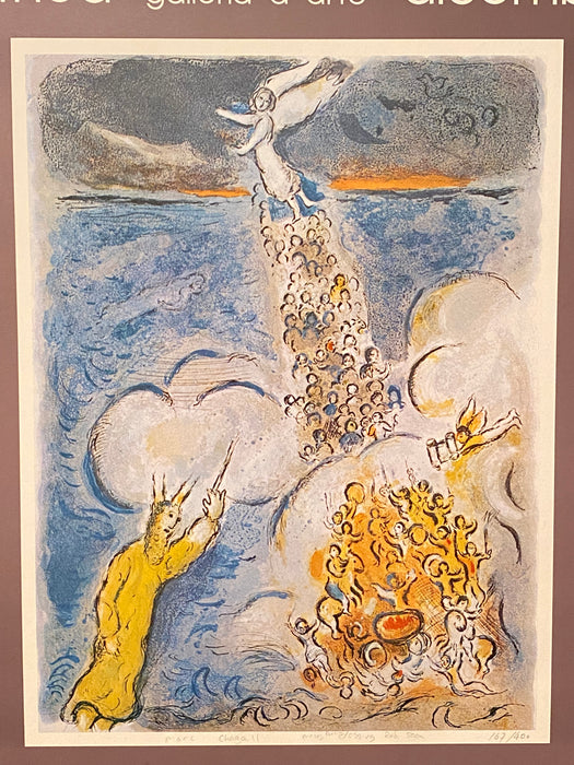 1970s Marc Chagall The Crossing of the Red Sea Anthea Galleria Lithograph Poster   - TvMovieCards.com