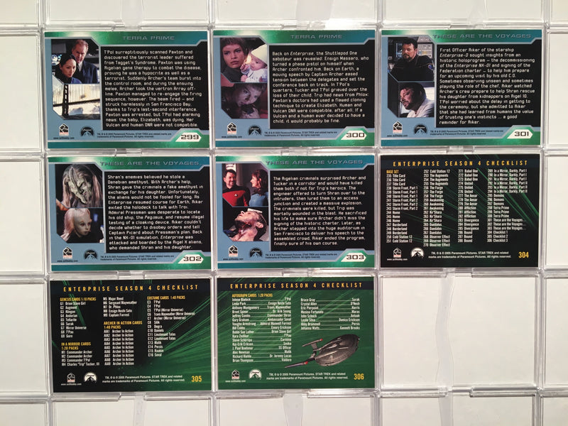 Star Trek Enterprise Season 4 Complete (72) Base Trading Base Card Set 2005   - TvMovieCards.com