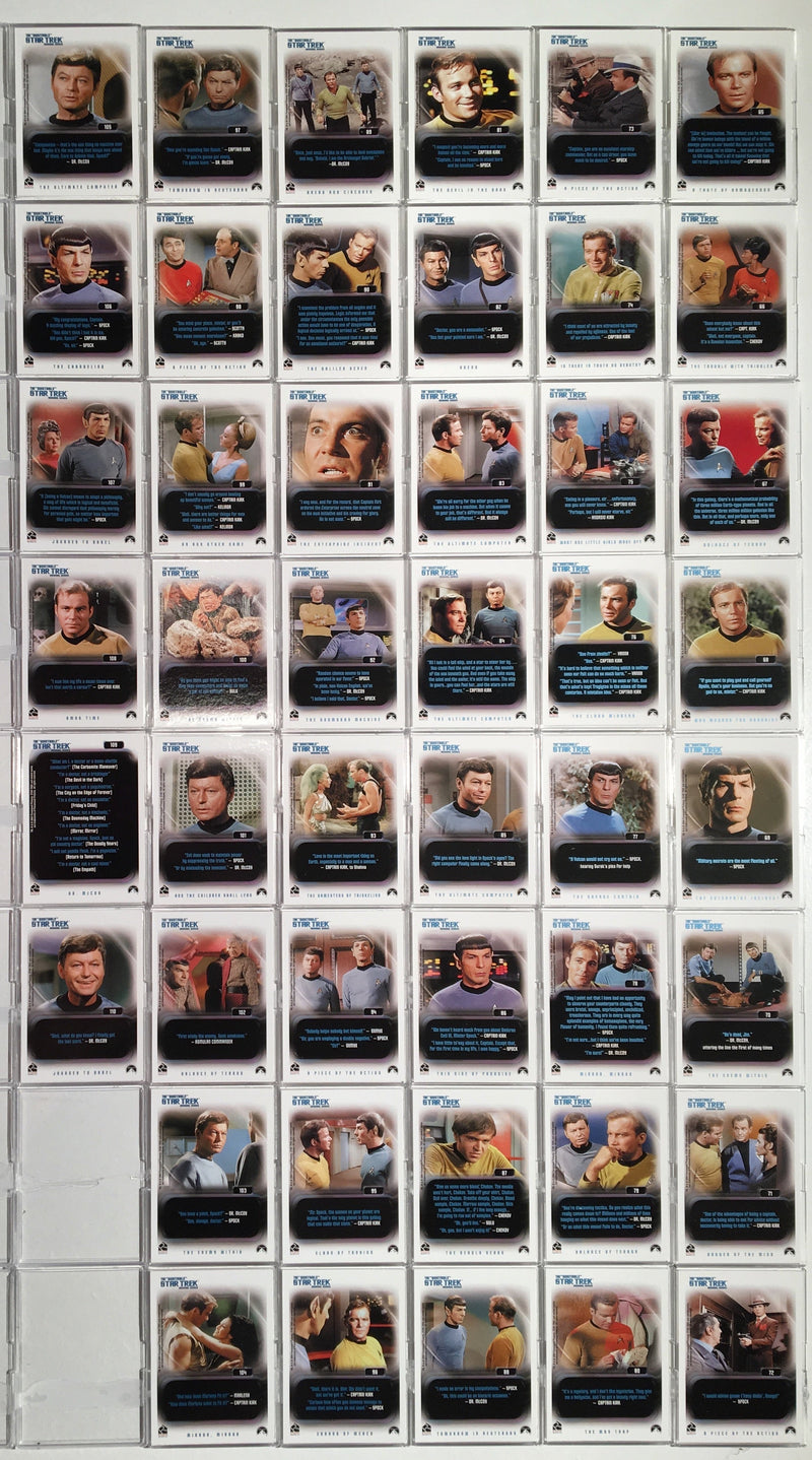 Star Trek TOS Quotable Original Series (110) Base Trading Base Card Set 2004   - TvMovieCards.com