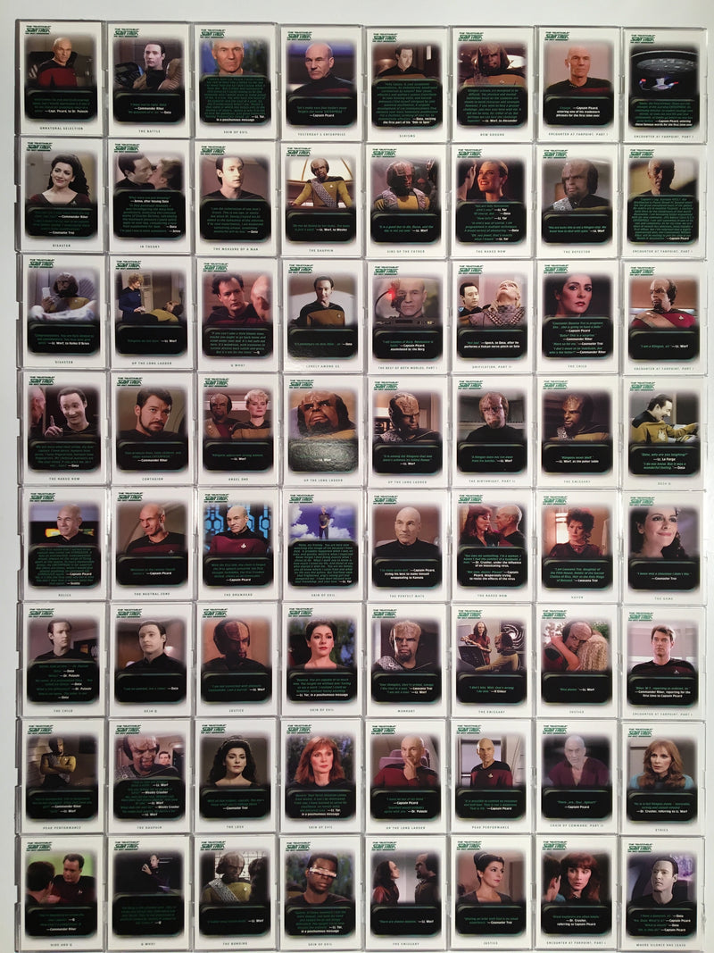 Star Trek TNG Quotable Next Generation (110) Base Card Set 2005   - TvMovieCards.com