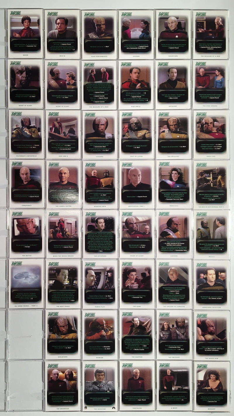 Star Trek TNG Quotable Next Generation (110) Base Card Set 2005   - TvMovieCards.com