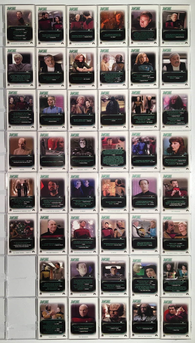 Star Trek TNG Quotable Next Generation (110) Base Card Set 2005   - TvMovieCards.com