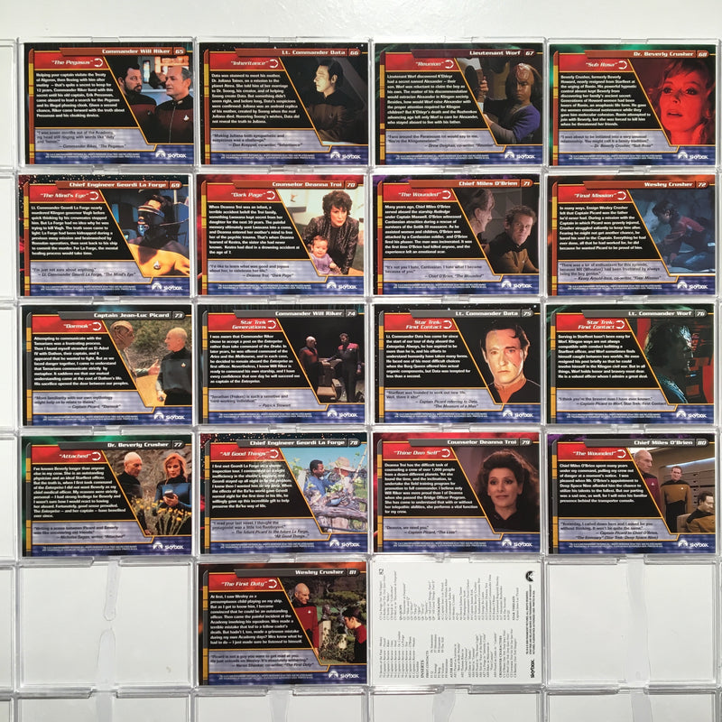 Star Trek TNG Profiles The Next Generation (82) Base Card Set 2000   - TvMovieCards.com