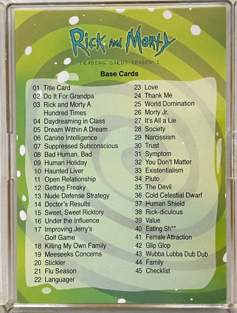 2018 Rick and Morty Season 1 Trading Base Card Set of 45 Cryptozoic   - TvMovieCards.com