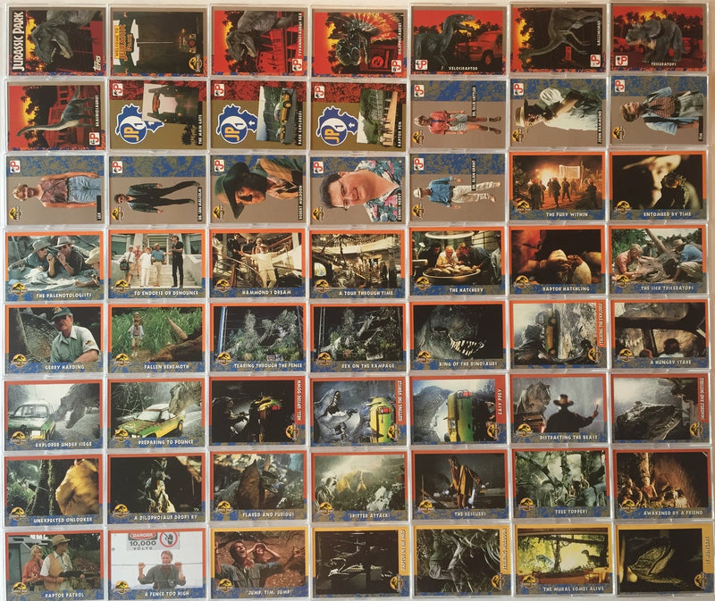 Jurassic Park 1 Card Set & Sticker Card Set 88 Cards 11 Stickers Topps 1993   - TvMovieCards.com