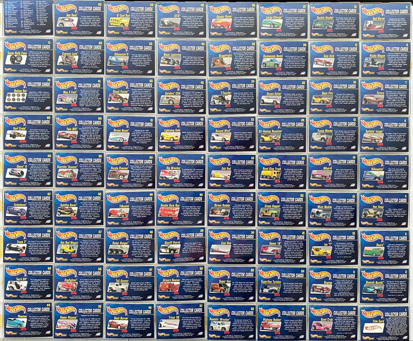 1999 Hot Wheels Collector Cards Trading Card Set of 72 Comic Images Chromium   - TvMovieCards.com