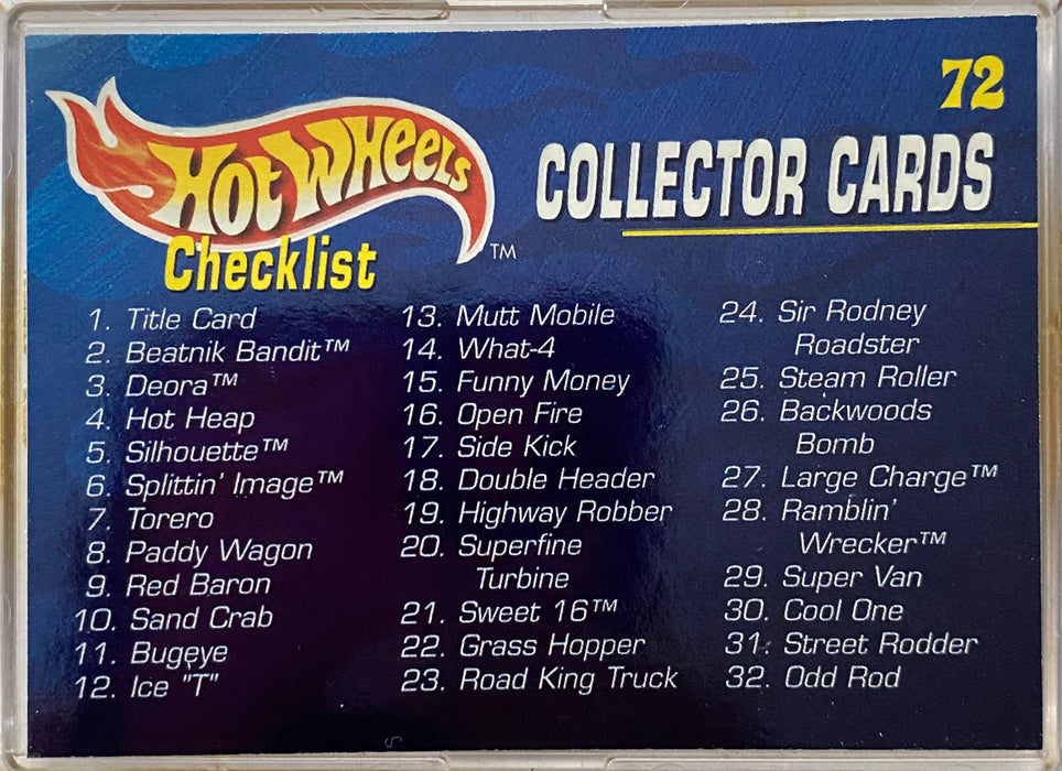 1999 Hot Wheels Collector Cards Trading Card Set of 72 Comic Images Chromium   - TvMovieCards.com