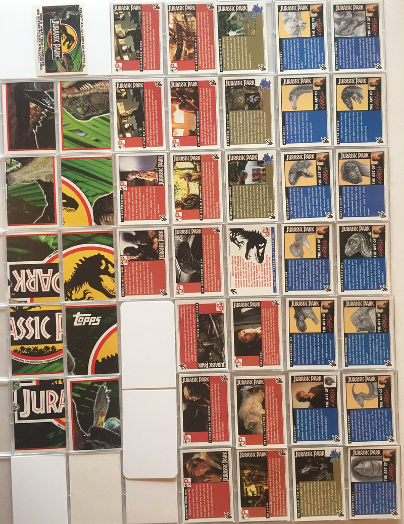 Jurassic Park 1 Card Set & Sticker Card Set 88 Cards 11 Stickers Topps 1993   - TvMovieCards.com