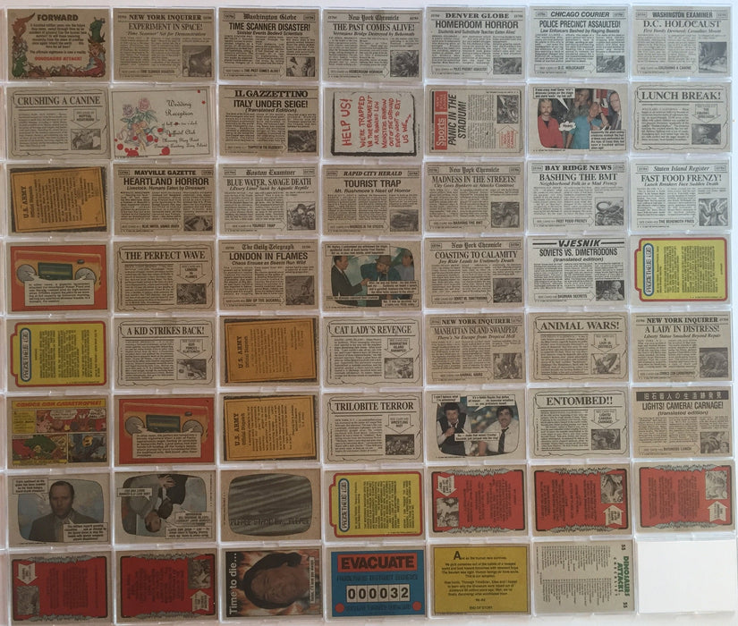 Dinosaurs Attack Trading Card Set 55 Cards and 11 Stickers 1988 Topps - TvMovieCards.com