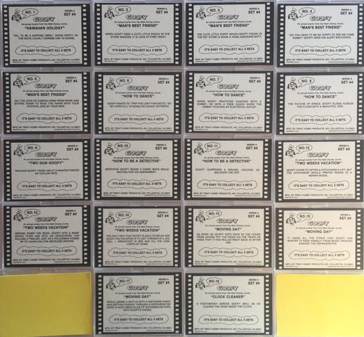 Disney Goofy Vintage Card Set 18 Cards Series A Set #4 Treat Hobby 1982   - TvMovieCards.com