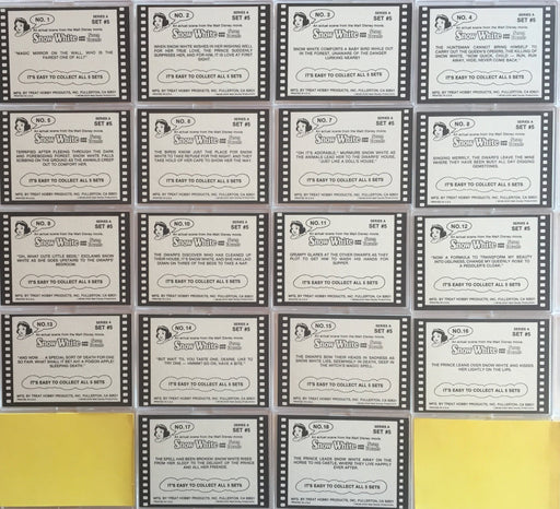 Disney Snow White Vintage Card Set 18 Cards Series A Set #5 Treat Hobby 1982   - TvMovieCards.com