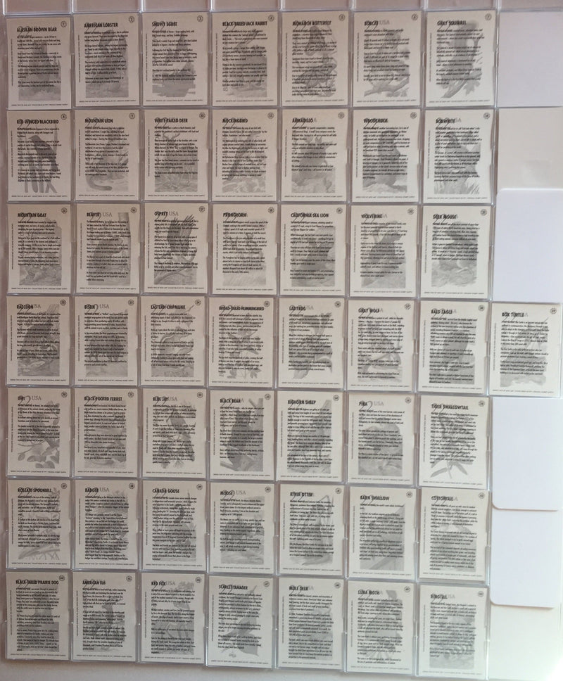 Wildlife America  50 Card Set Factory Boxed  Animals   - TvMovieCards.com
