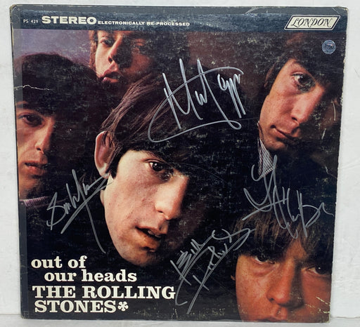 Rolling Stones Signed LP Record Keith Richards Mick Jagger "Out of Our Heads"   - TvMovieCards.com