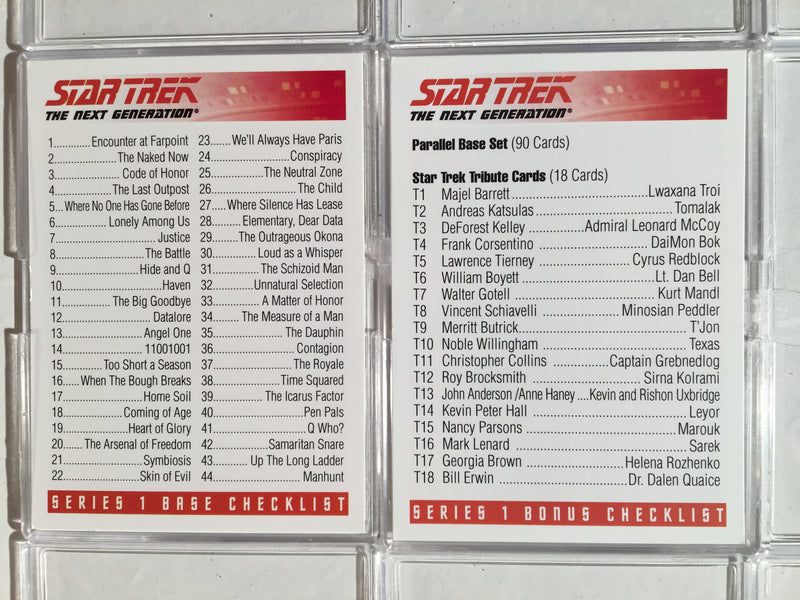 Star Trek TNG Next Generation Complete Series 1 2011 (90) Trading Base Card Set   - TvMovieCards.com