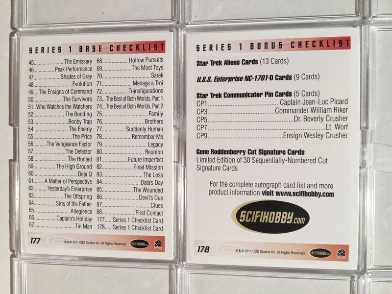 Star Trek TNG Next Generation Complete Series 1 2011 (90) Trading Base Card Set   - TvMovieCards.com