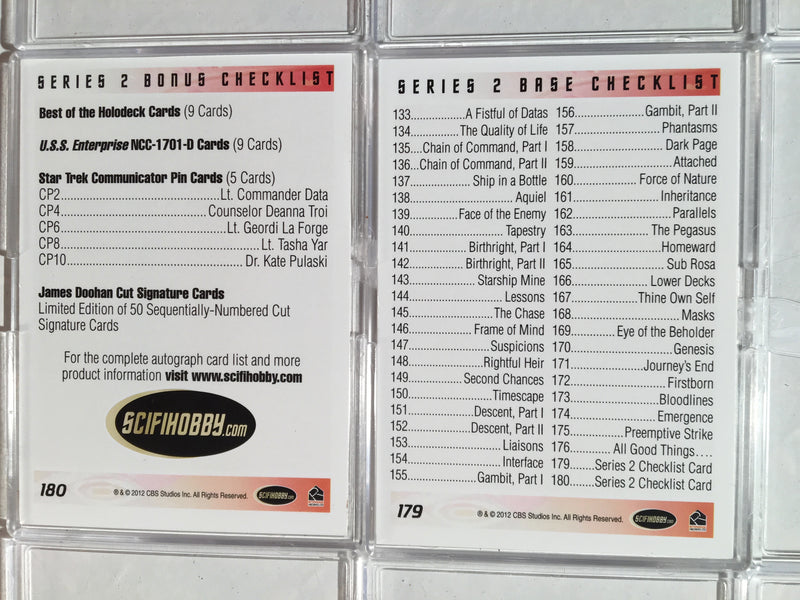 Star Trek TNG Next Generation Complete Series 2 2012 (90) Trading Base Card Set   - TvMovieCards.com