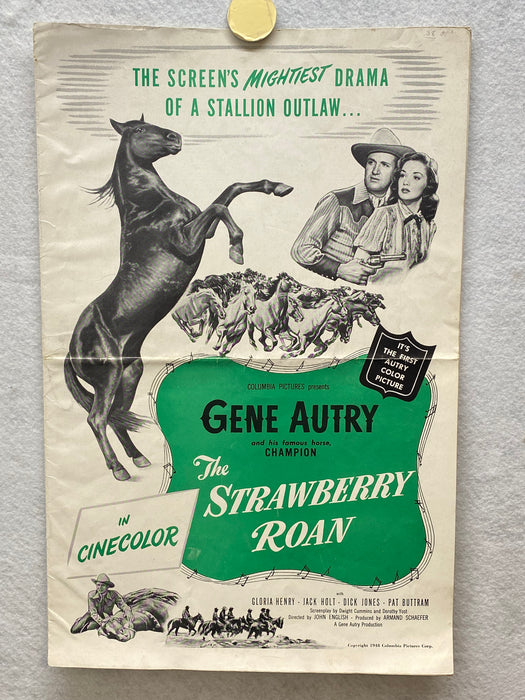 1948 The Strawberry Roan Movie Advertising Press Book 11 x 17 Gene Autry Poster   - TvMovieCards.com