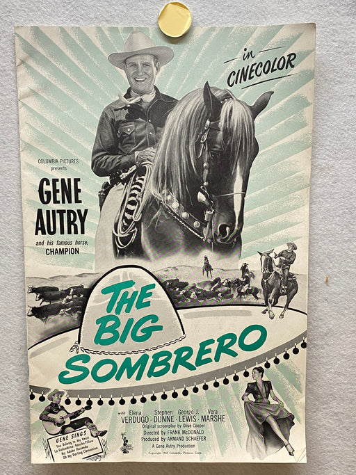 1948 The Big Sombrero Movie Advertising Press Book 11 x 17 Gene Autry Poster   - TvMovieCards.com