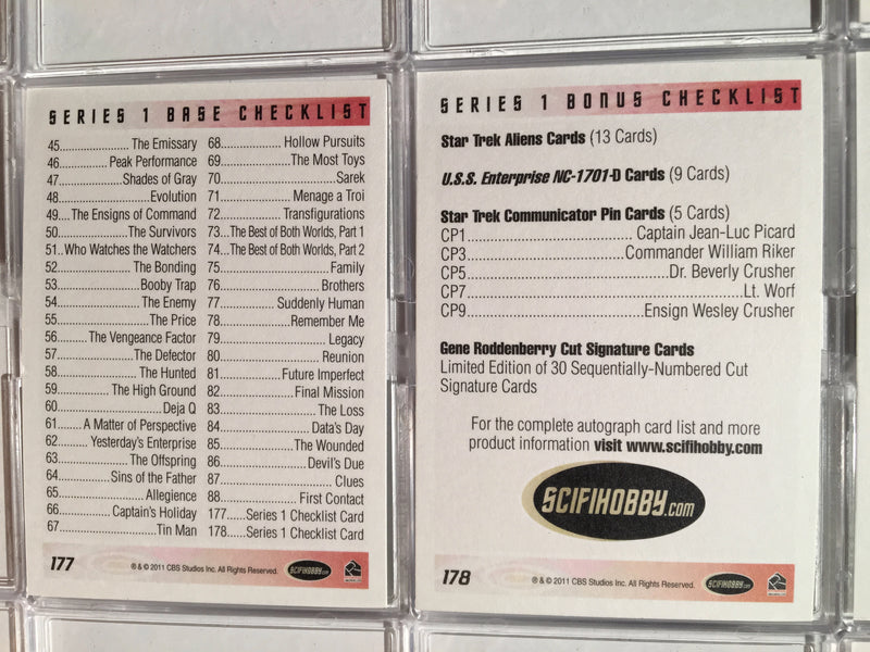 STAR TREK The Next Generation Complete Series 1 TNG Parallel Card SET 90 Cards   - TvMovieCards.com