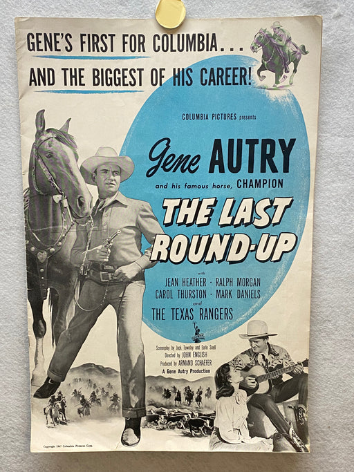 1948 The Last Round-Up Movie Advertising Press Book 11 x 17 Gene Autry Poster   - TvMovieCards.com