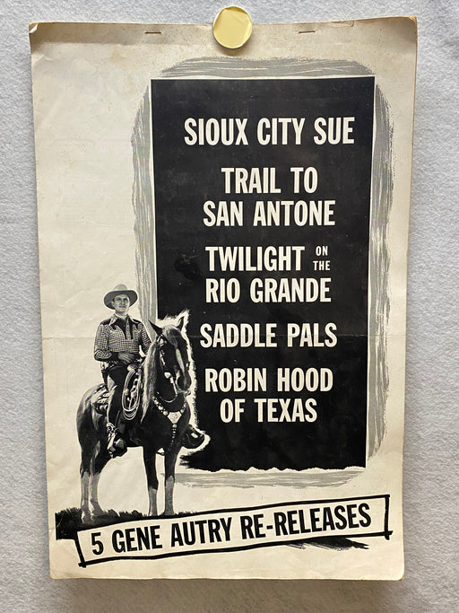 1958 Sioux City Sue (5) Movie Advertising Press Book 12 x 18 Gene Autry Poster   - TvMovieCards.com