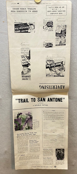 1958 Sioux City Sue (5) Movie Advertising Press Book 12 x 18 Gene Autry Poster   - TvMovieCards.com