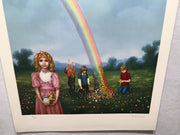 Tito Salomoni Girl Rainbow Signed Numbered 39/100 Lithograph Art Print 21" x 28"   - TvMovieCards.com