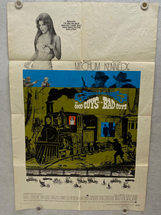 1969 The Good Guys and the Bad Guys 1SH Movie Poster 27 x 41 Robert Mitchum   - TvMovieCards.com