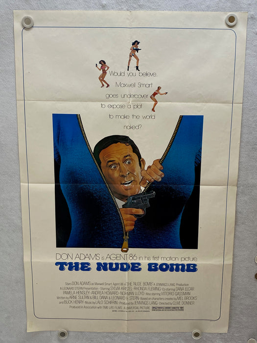 1980 The Nude Bomb 1SH Movie Poster 27 x 41 Don Adams, Andrea Howard   - TvMovieCards.com