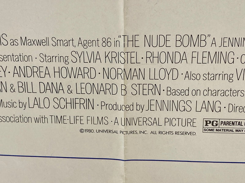 1980 The Nude Bomb 1SH Movie Poster 27 x 41 Don Adams, Andrea Howard   - TvMovieCards.com