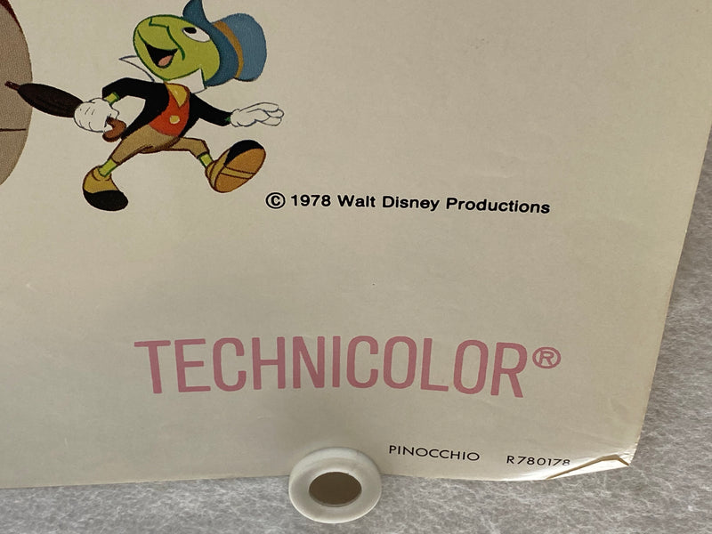 1978R Pinocchio Walt Disney 1SH Movie Poster 27 x 41 Dickie Jones, Mel Blanc   - TvMovieCards.com