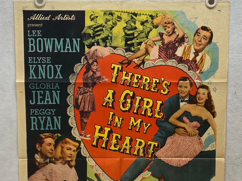 1949 There's a Girl in My Heart 1SH Movie Poster 27 x 41 Lee Bowman, Elyse Knox   - TvMovieCards.com