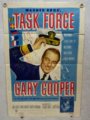 1948 Task Force 1SH Movie Poster 27 x 41 Gary Cooper, Jane Wyatt, Wayne Morris   - TvMovieCards.com