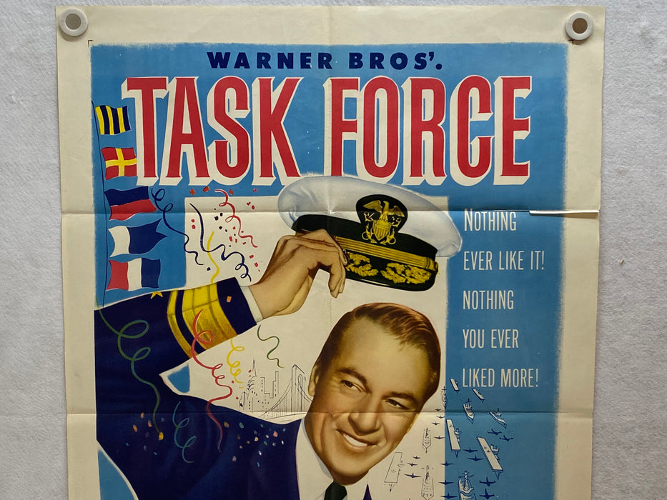 1948 Task Force 1SH Movie Poster 27 x 41 Gary Cooper, Jane Wyatt, Wayne Morris   - TvMovieCards.com