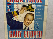 1948 Task Force 1SH Movie Poster 27 x 41 Gary Cooper, Jane Wyatt, Wayne Morris   - TvMovieCards.com